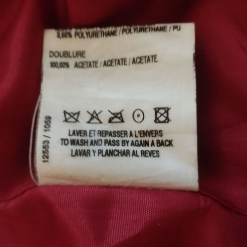 Morgan synthetic leather trench coat used, red, size M