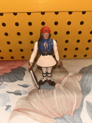 Athens Evzone Soldier figure blue Fermeli used