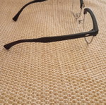 Myopia glasses new, black with cleaning cloth and cord