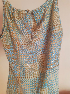 Know-How women's top like new with transparent sequins and cord