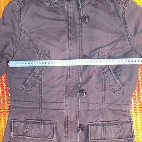 H&M winter jacket used, black and gray, EUR34
