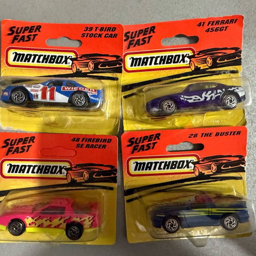 Matchbox SuperFast collectible 4 pieces new, carded