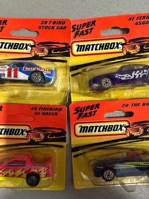 Matchbox SuperFast collectible 4 pieces new, carded