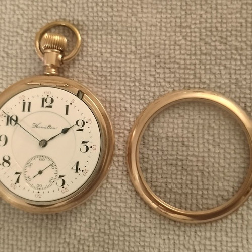 Hamilton 992 pocket watch used, collectible railroad model