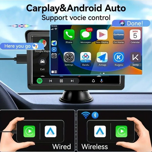 7" Android Auto/Car Play Screen with Rear Camera and Greek Menu new