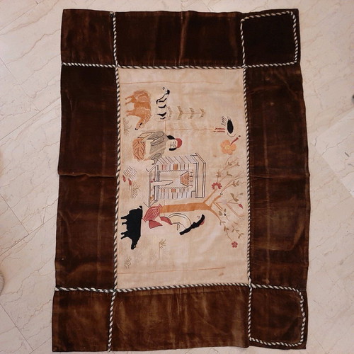 Wall tapestry like new, folk art embroidery vintage