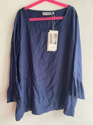 Fransa blouse navy blue new, premium viscose, size M