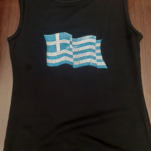 Helios women's t-shirt with Greek flag new, modal fabric