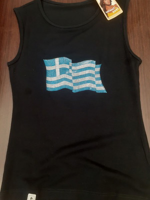Helios women's t-shirt with Greek flag new, modal fabric