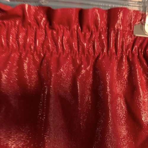 Vinyl skirt red patent leather like new, size M