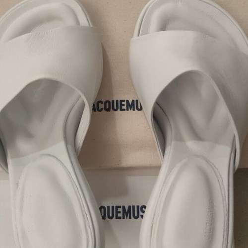 Jacquemus sandals mules white leather size 37 new