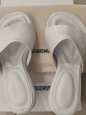 Jacquemus sandals mules white leather size 37 new