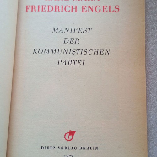 Manifest der Kommunistischen Partei by Karl Marx & Friedrich Engels used, German edition