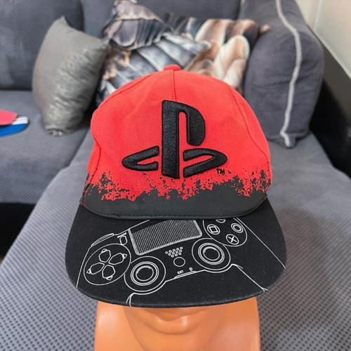 Sony PlayStation Embroidered Logo Cap one size men's hat black/red like new