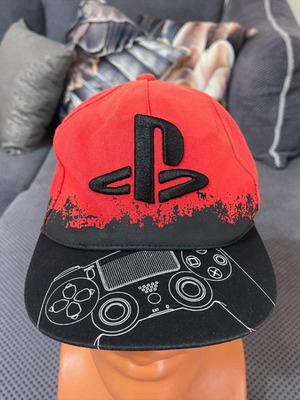 Καπέλο Sony PlayStation με κεντημένο λογότυπο one size ανδρικό μαύρο/κόκκινο σαν καινούργιο