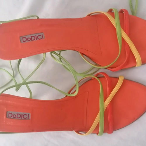 Dodici leather sandals used, size 38, multicolor