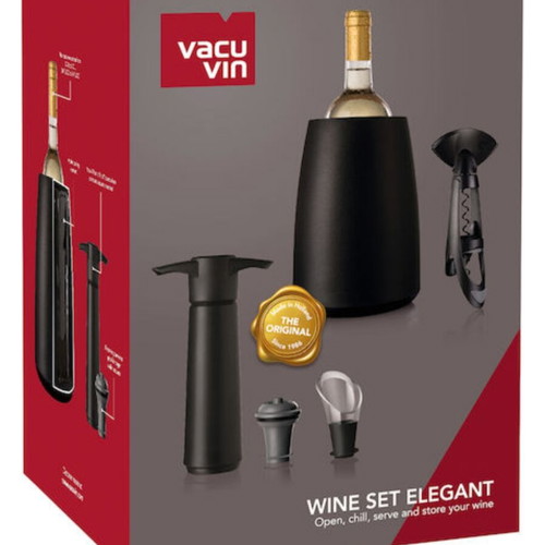 Vacuvin Wine Set Black Elegant new, 5 pieces