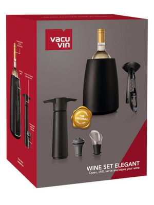 Vacuvin Wine Set Black Elegant new, 5 pieces