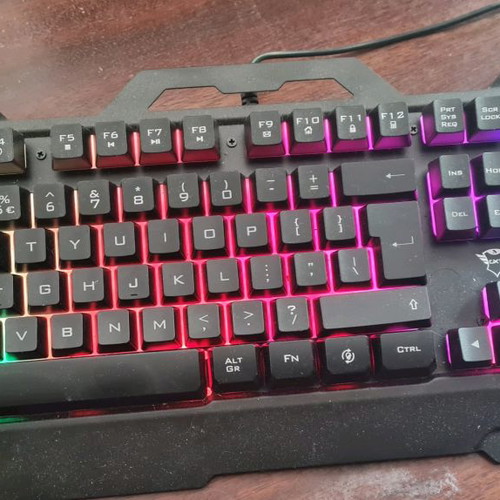 Trust Torac gaming keyboard used with RGB lighting