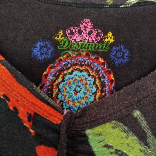 Desigual long-sleeve blouse like new, colorful with floral design