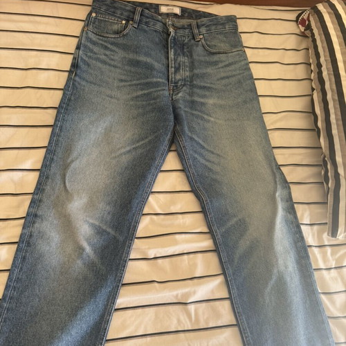 Ami men's jeans straight line used, size S, blue