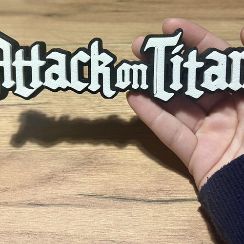 Attack on Titan anime logo new 3D print