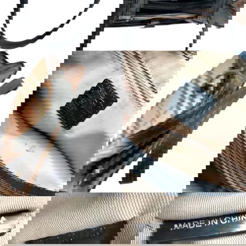 Burberry Nova Check чанта за рамо употребявана, черна и бежова