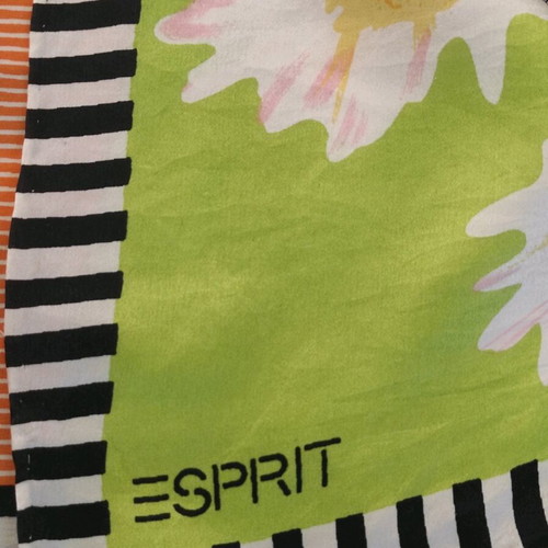 Esprit vintage scarf like new, colorful green, silk