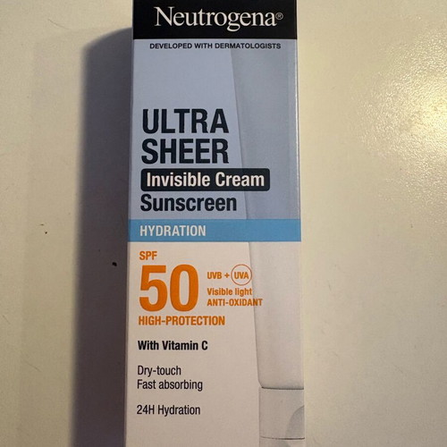 Neutrogena Ultra Sheer Invisible Cream Hydration SPF50 new 50 ml