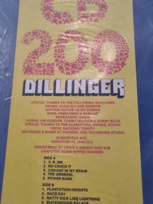 Dillinger CB200 vinyl record used