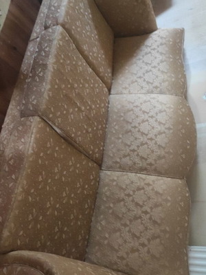 Salon Vasiliko sofa set like new, 1 three-seater, 2 armchairs, 4 chairs, solid wood