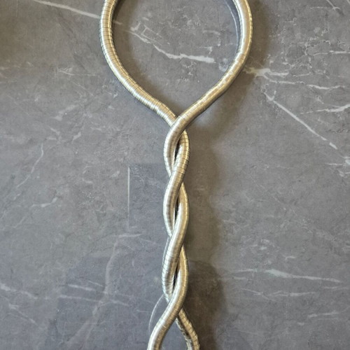 Breil statement silver steel necklace, flexible snake design