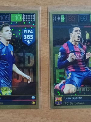 Panini FIFA 365 Adrenalyn XL 2015-2016 Limited Edition Messi & Suarez μικρό μέγεθος