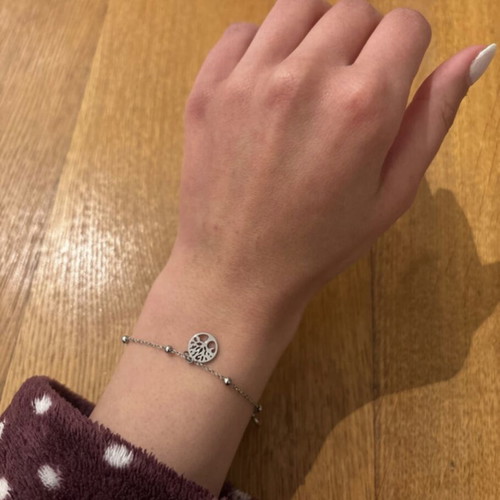 Tree of Life bracelet stainless steel like new, silver color