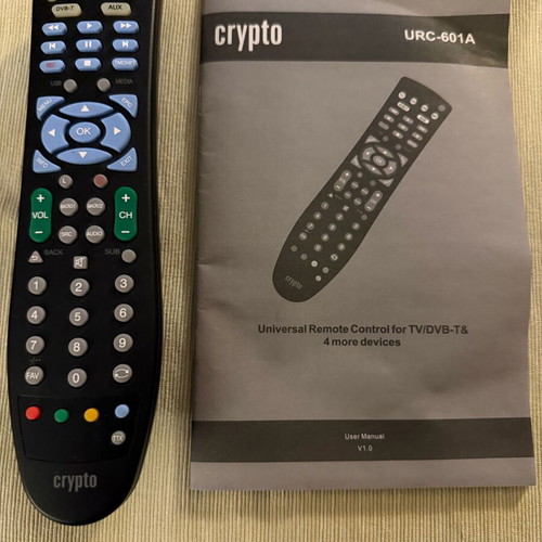 Universal TV Remote Control Crypto like new