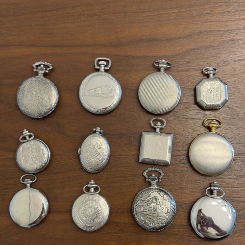 Vintage pocket watch collection quartz, set of 12, new
