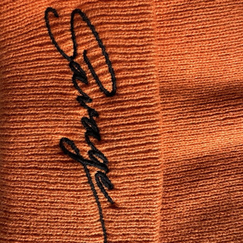 New Yorker orange beanie new with embroidered Savage lettering