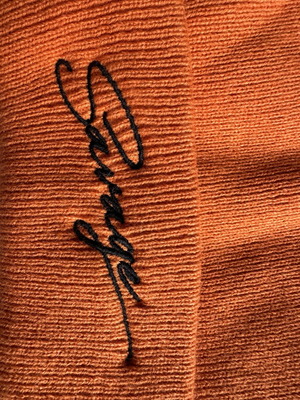 New Yorker orange beanie new with embroidered Savage lettering