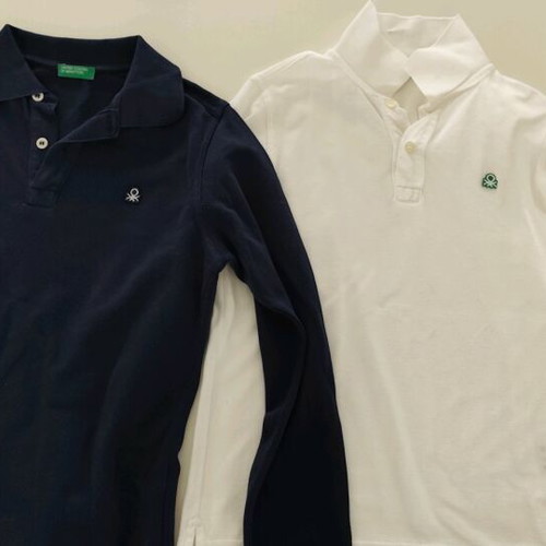 Benetton polo long-sleeve shirts for boys 8-9 years like new