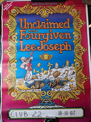 Αφίσα Unclaimed-Thee Fourgiven-Lee Joseph μεταχειρισμένη, live 1987