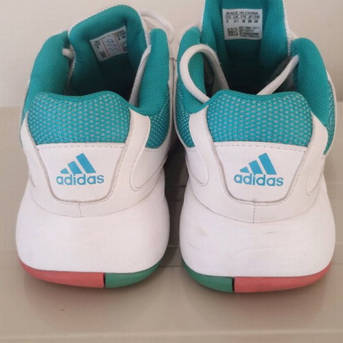 Adidas sneakers used, size 39, white with turquoise
