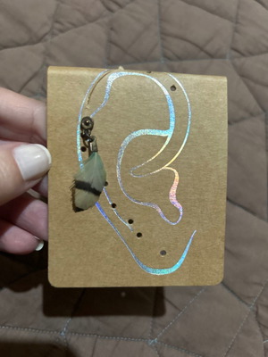 Single feather earring