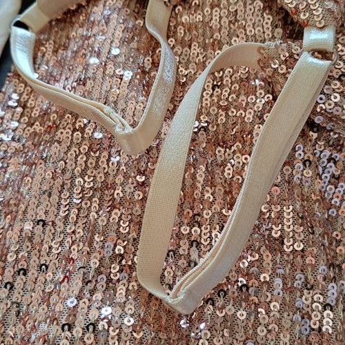 JusTop dress with pink sequins new, S-M