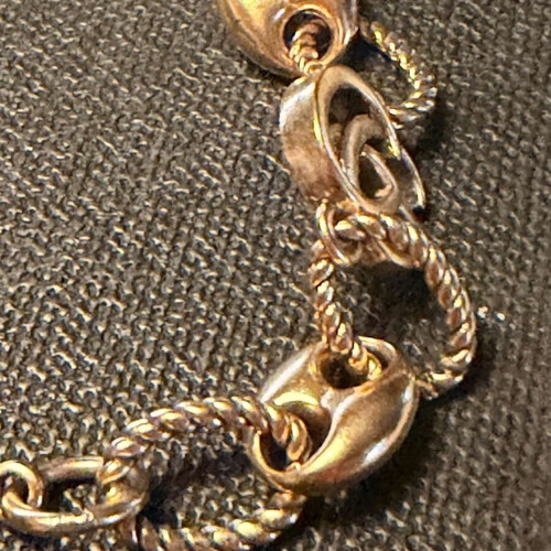 Gucci GG necklace and bracelet set gold tone new