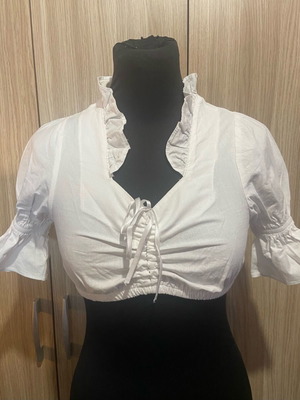 White blouse for Bavarian dress used, size XS