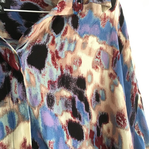 Jensen retro vintage colourful viscose shirt XL