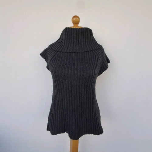 More&More sleeveless sweater used, size L, black