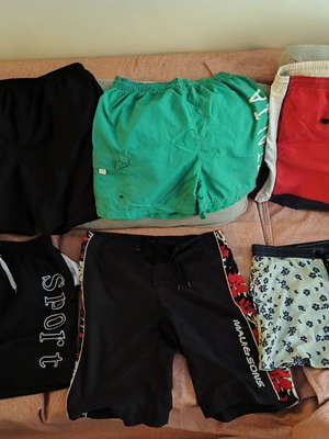 Men's swim shorts like new, pack of 6, various sizes and colors