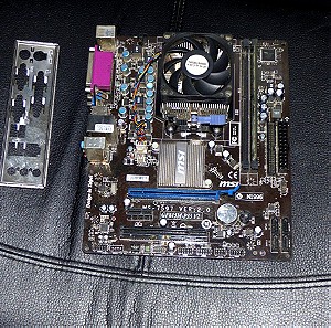 MOTHERBOARD MSI GF615M-P33 WITH AMD ATHLON II X4 640 + 2GB RAM DDR3