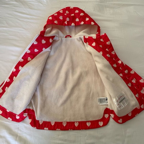 Mothercare jacket with lining for girl 2-3 years like new, red